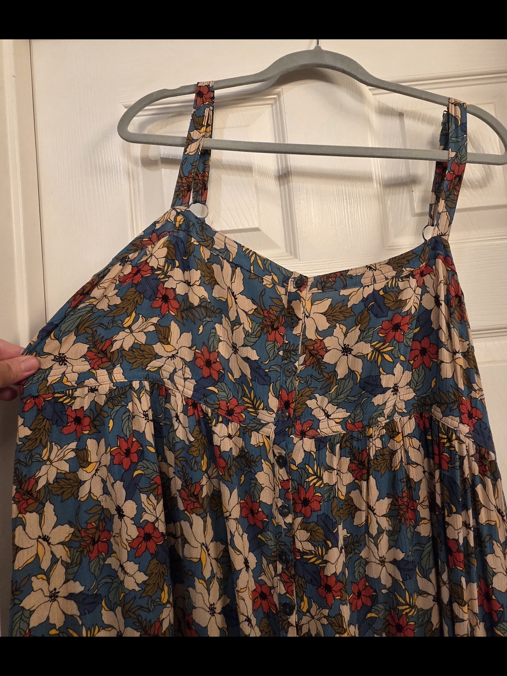 Natural Life ankle length floral button front, maxi dress - Picture 3 of 7